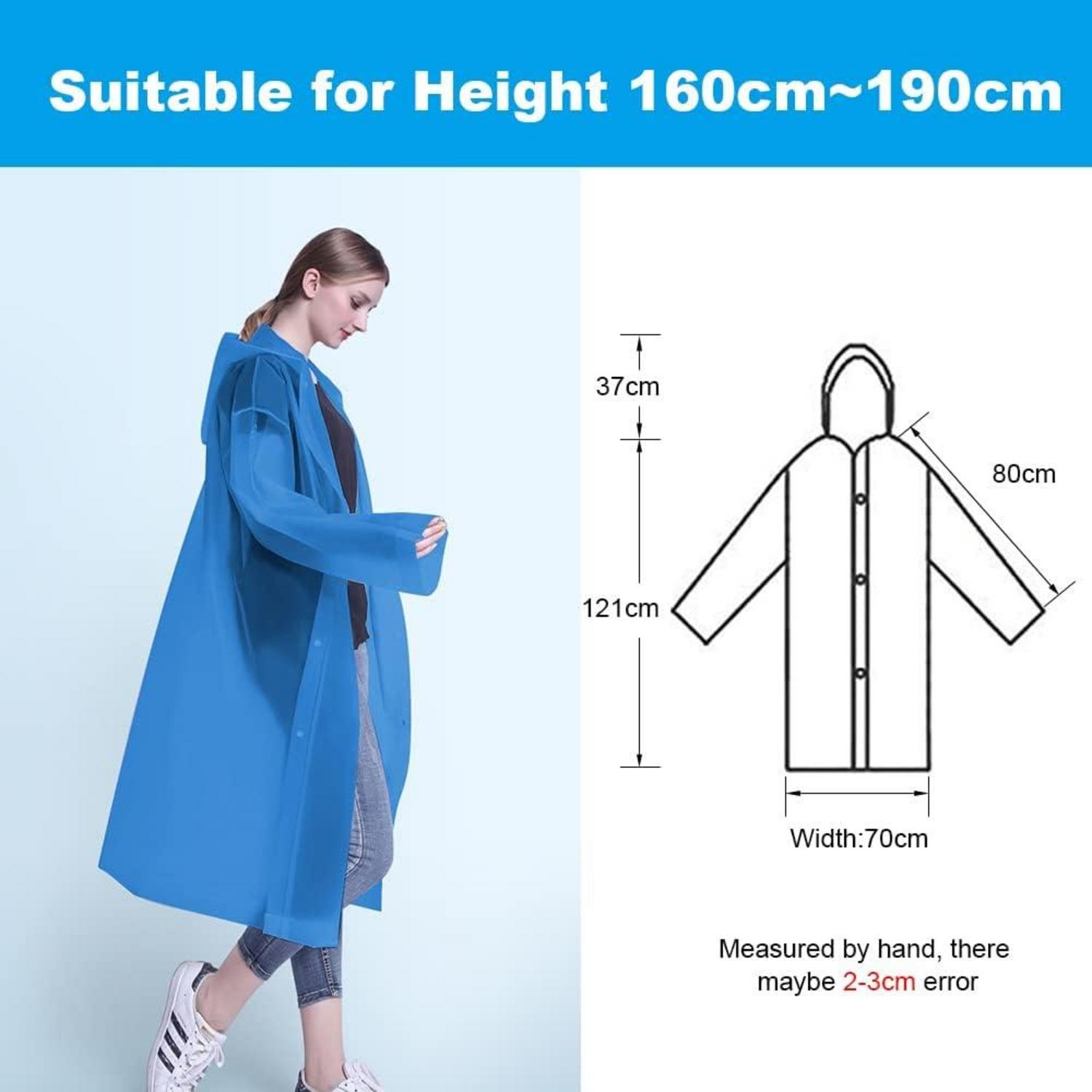 Vicloon Regenponcho Transparent PEVA 2er Set Atmungsaktiv