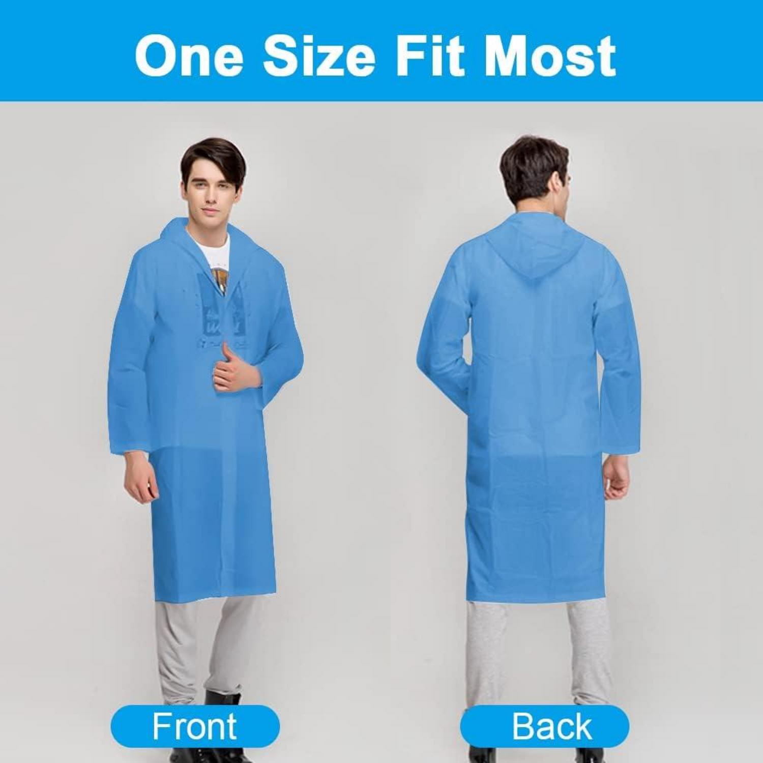 Regenponcho Einweg Transparent Unisex PEVA Atmungsaktiv Wasserdicht 2