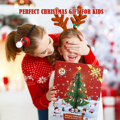 Adventskalender Mini Weihnachtsbaum Holz 3D DIY Dekoration