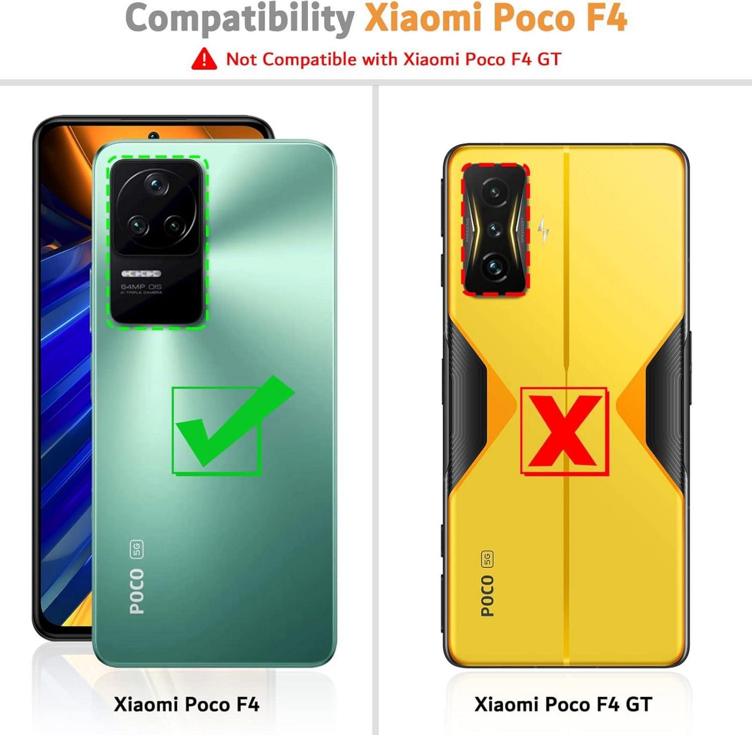 Xiaomi Poco F4 5G Leder Handyhülle mit Kartenschlitzen und