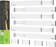 Verstellbare Bambus Schubladenteiler 6er-Pack