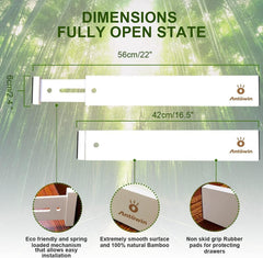 Bambus Schubladentrenner verstellbar federbelastet Organizer