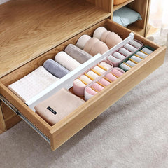 Verstellbare Bambus Schubladen-Trenner Organizer 43.2-55.9cm