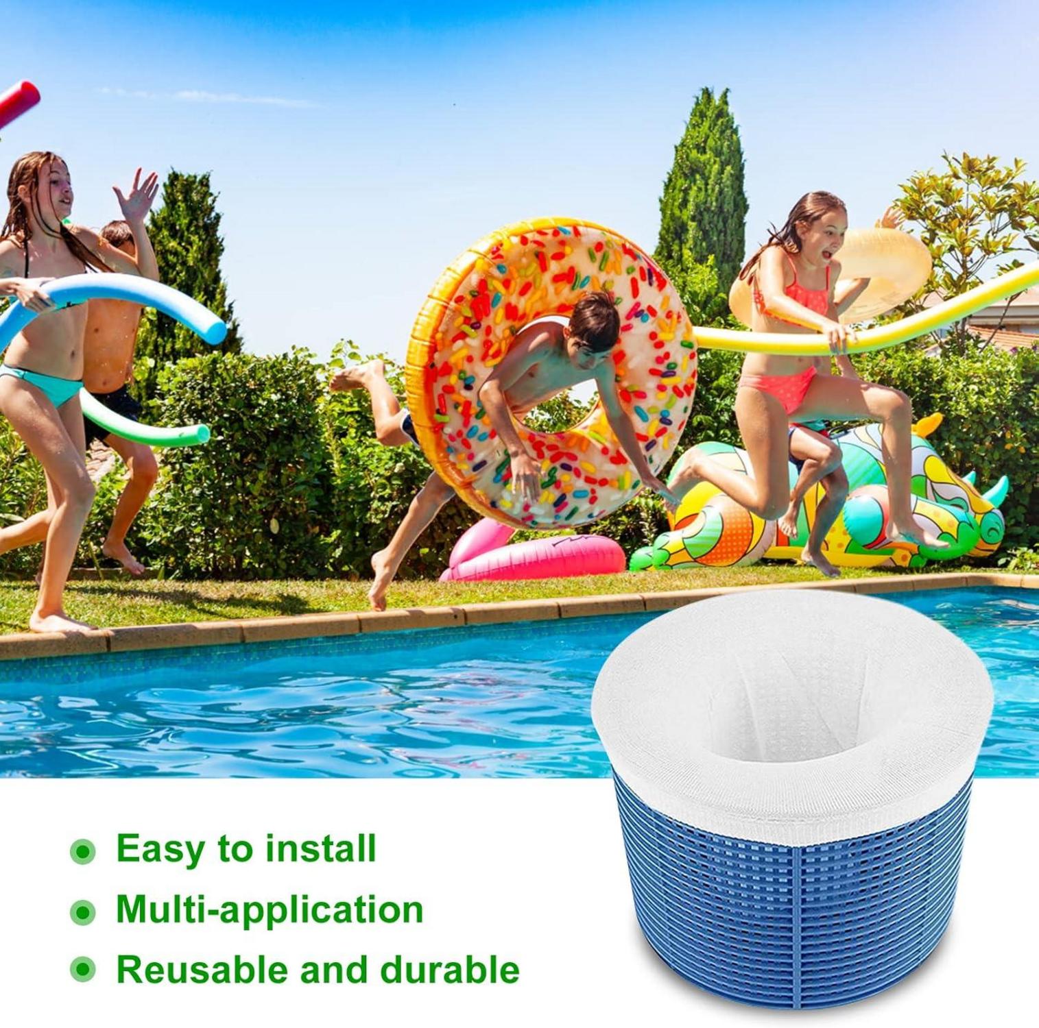 Pool Skimmer Socken, Filter Netz 22 Stück | Wiederverwendbar