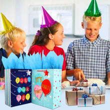 Geburtstagsgeschenktüten Blau Groß mit