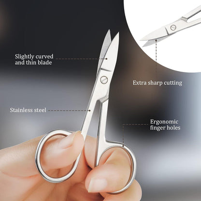 ACWOO Nagelschere scharf Hautschere Profi mit Etui Schwarz