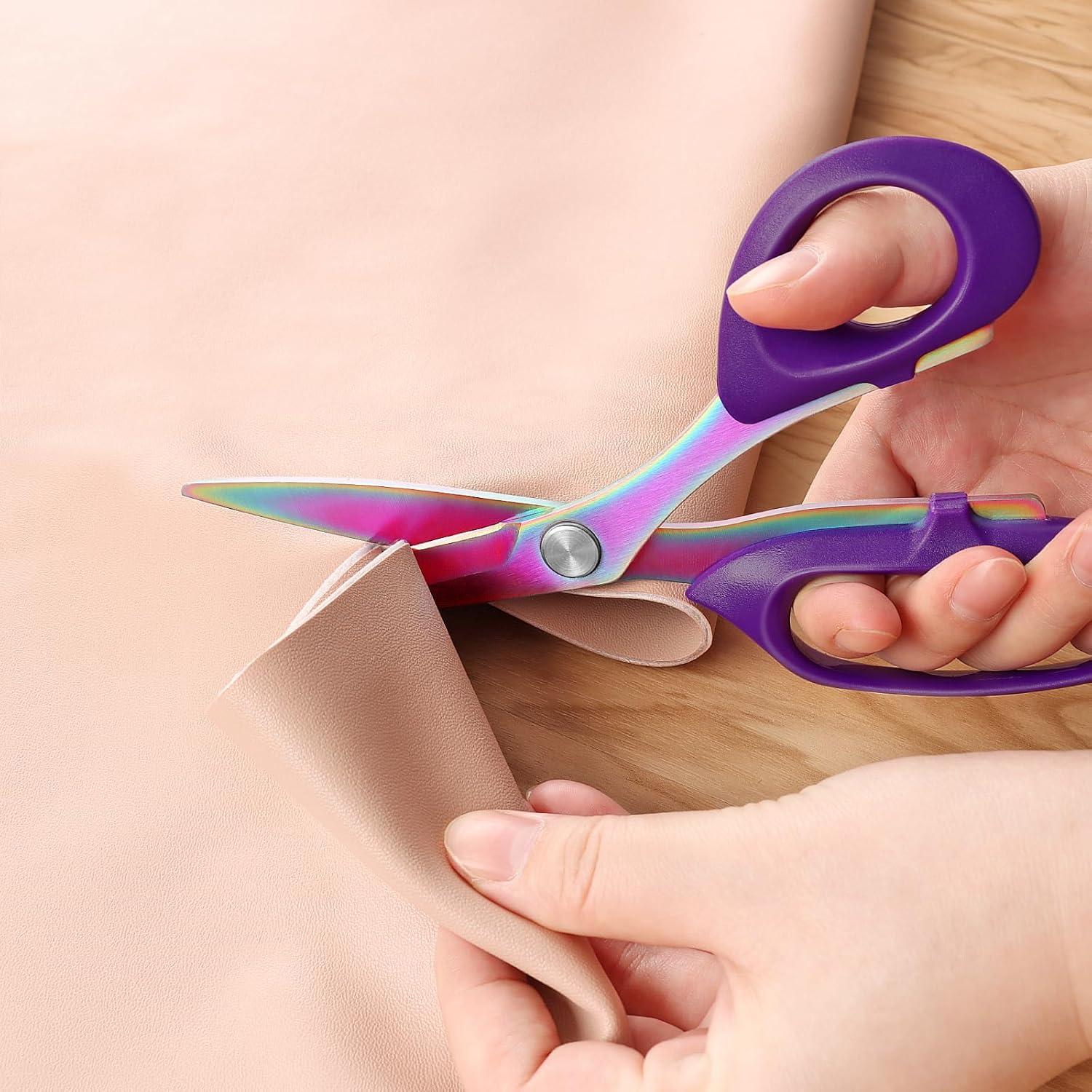 Stoffschere Titanbeschichtung rostfreiem Stahl Schneiderschere lila 26cm+21cm
