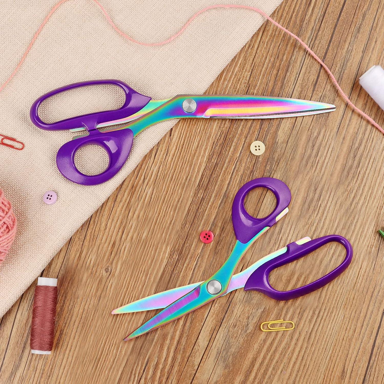 Stoffschere Titanbeschichtung rostfreiem Stahl Schneiderschere lila 26cm+21cm