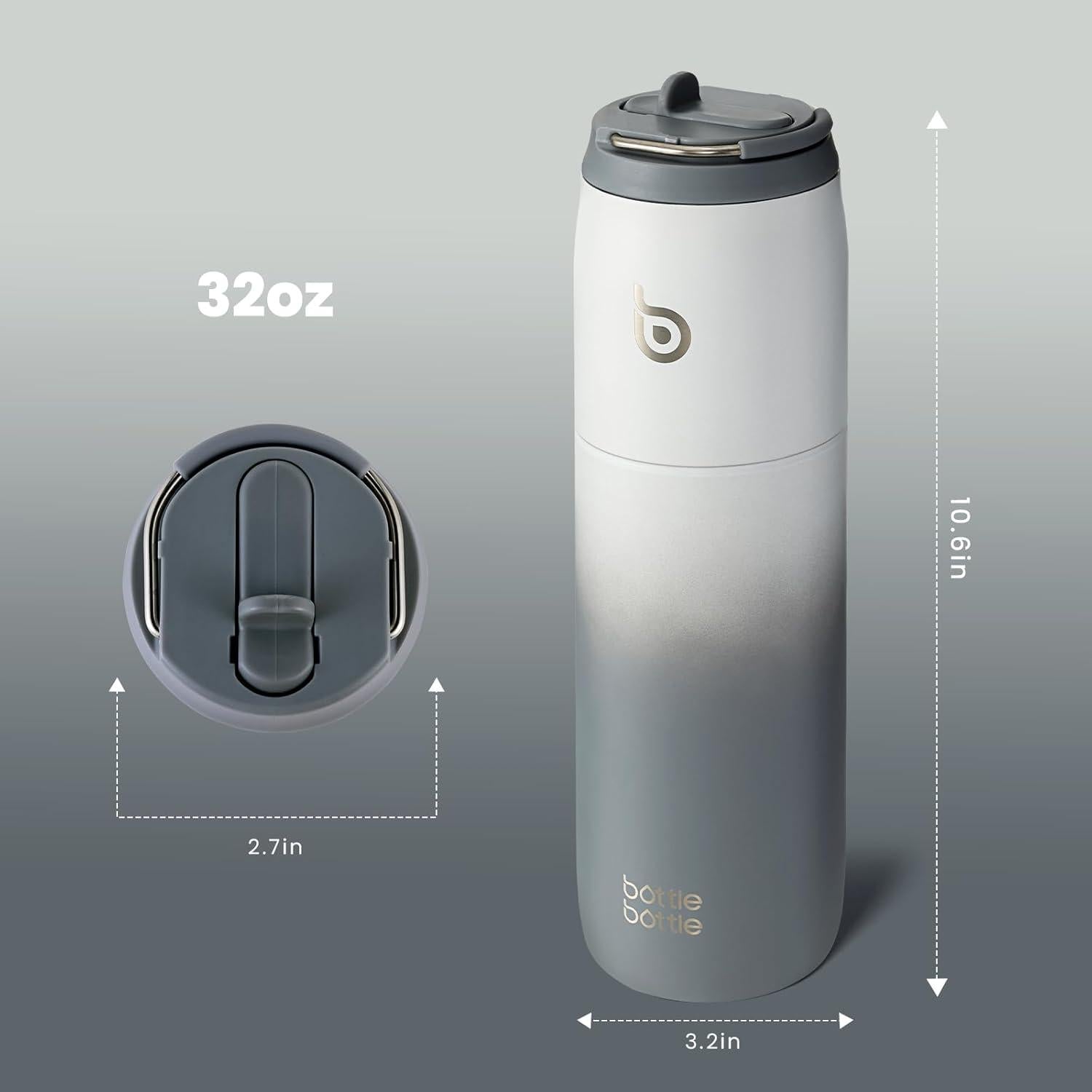 Isolierte Wasserflasche Edelstahl 32oz mit Strohhalm Griff, BPA-frei