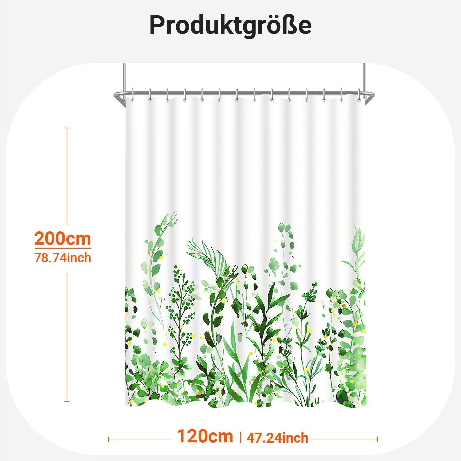 Duschvorhang Blumen 120x200cm Antischimmel Polyester Wasserdicht