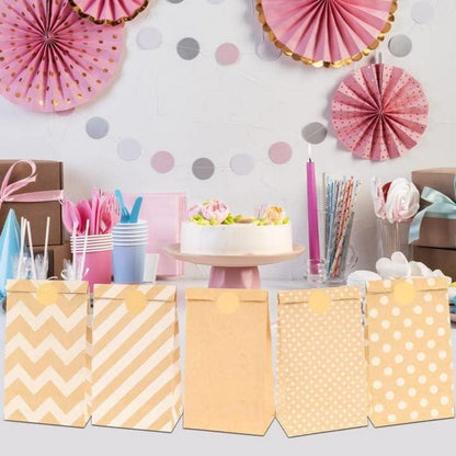 Papiertüten Braun 20 Stück mit Aufkleber Geschenktüten