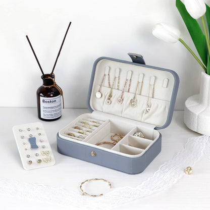 Reise Schmuckkästchen Damen Ohrringe Ring Halskette Schmuckschatulle