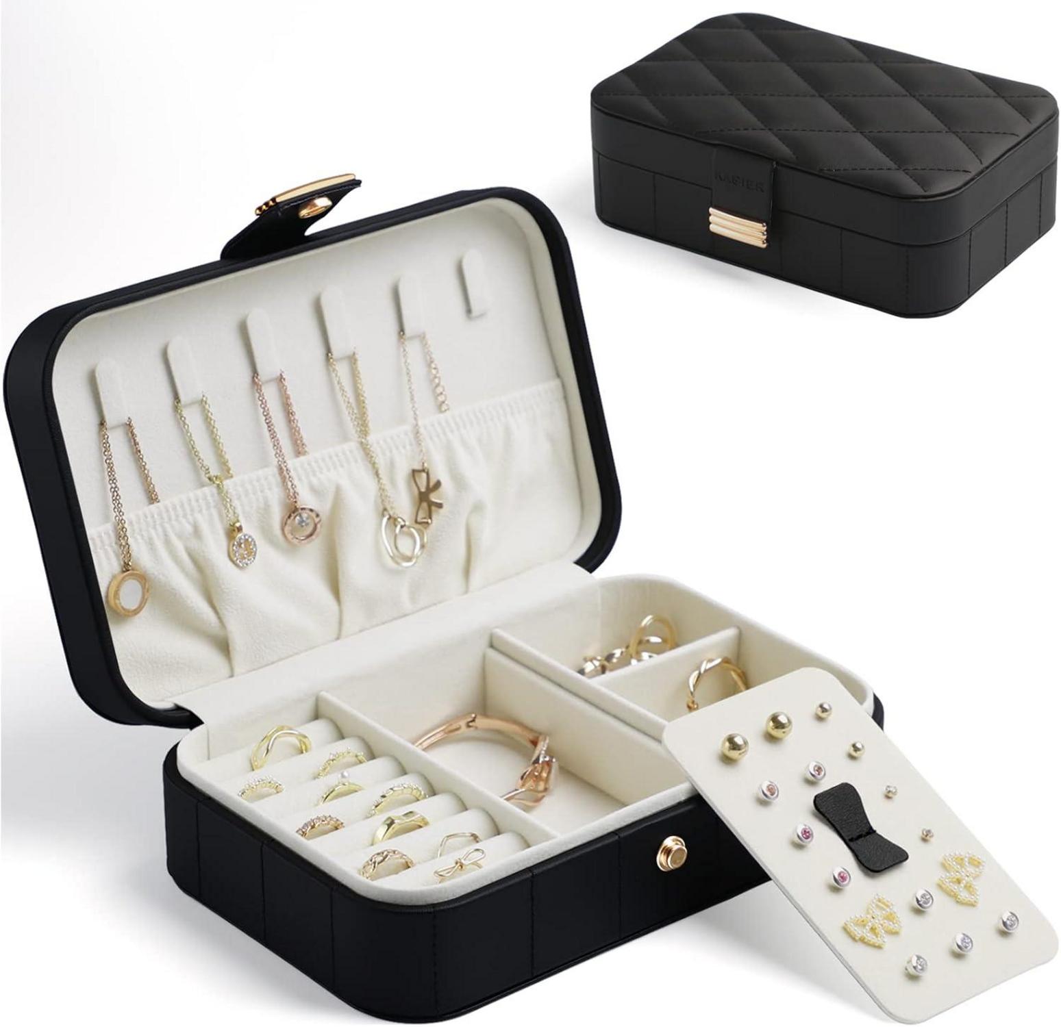 Reise Schmuckkästchen Schmuckaufbewahrung Ohrringe Ring Halskette