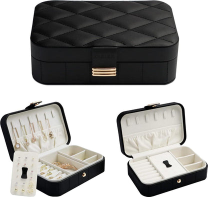 KAMIER Reise Schmuckkästchen Schwarz für