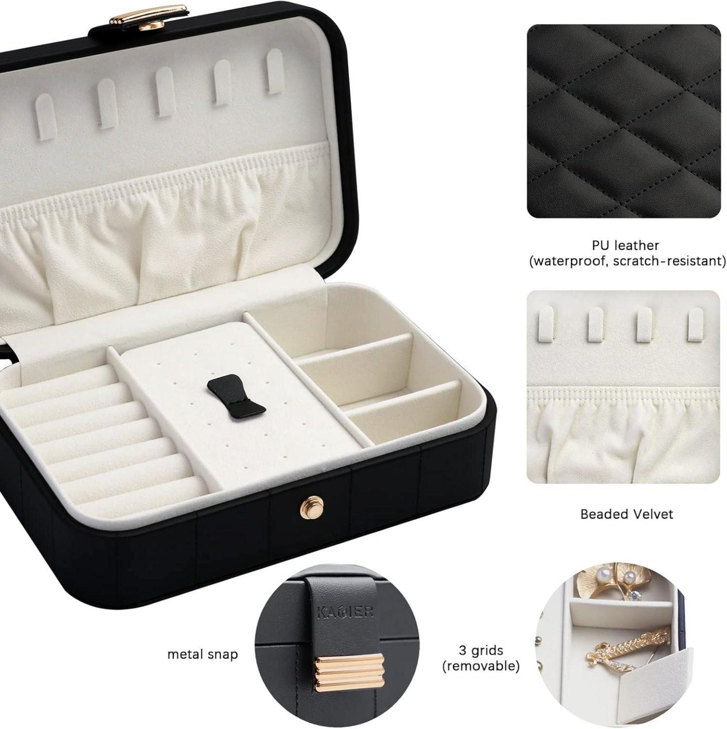 Reise Schmuckkästchen Schmuckaufbewahrung Ohrringe Ring Halskette