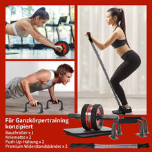 EnterSports Bauchroller 6-in-1 Fitness Trainer Set für