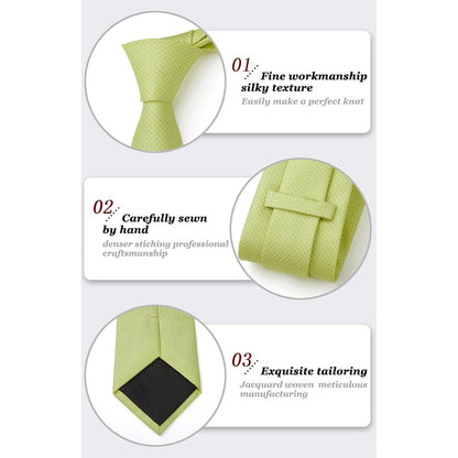 Herren Hochzeit Krawattenset Solide Krawatte Einstecktuch