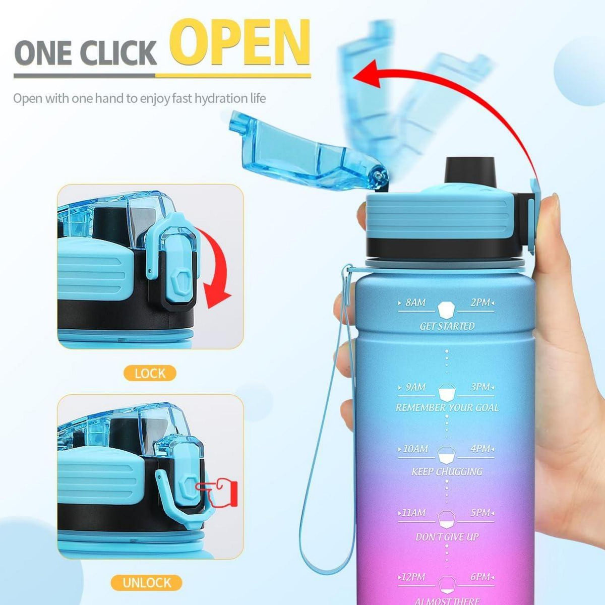 Sport Trinkflasche Kinder BPA-frei Tritan 500ml Blau