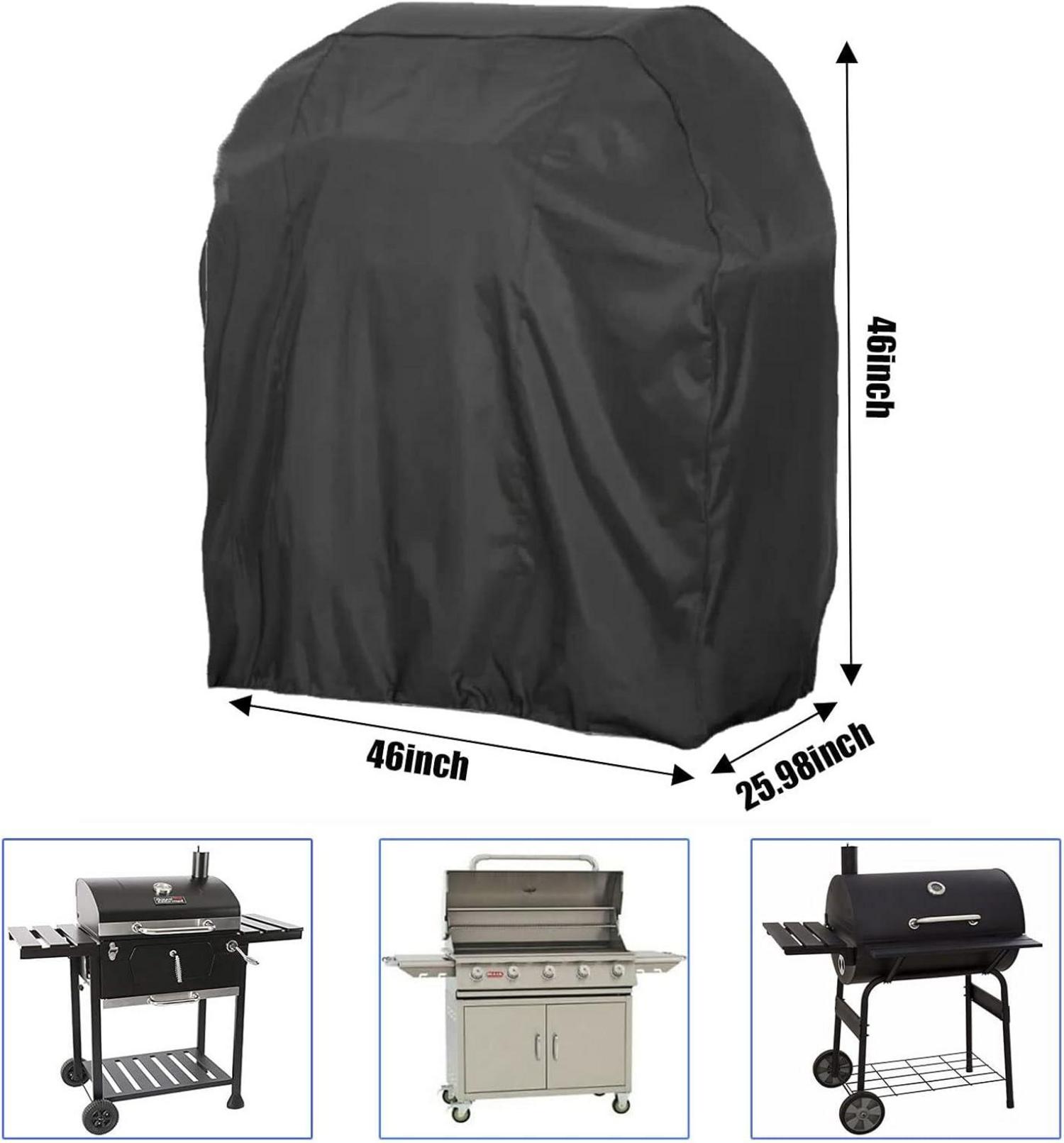 Grillabdeckung 420D Gasgrill Abdeckung Winterfest 117x66x117cm Wasserdicht