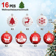 Amteker Weihnachtskugeln Set 16 Stücke 6CM Christbaumkugeln