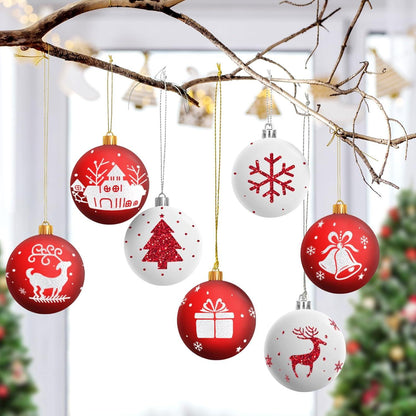 Weihnachtskugeln Kunststoff Set 16 Stücke 6CM Christbaumkugeln