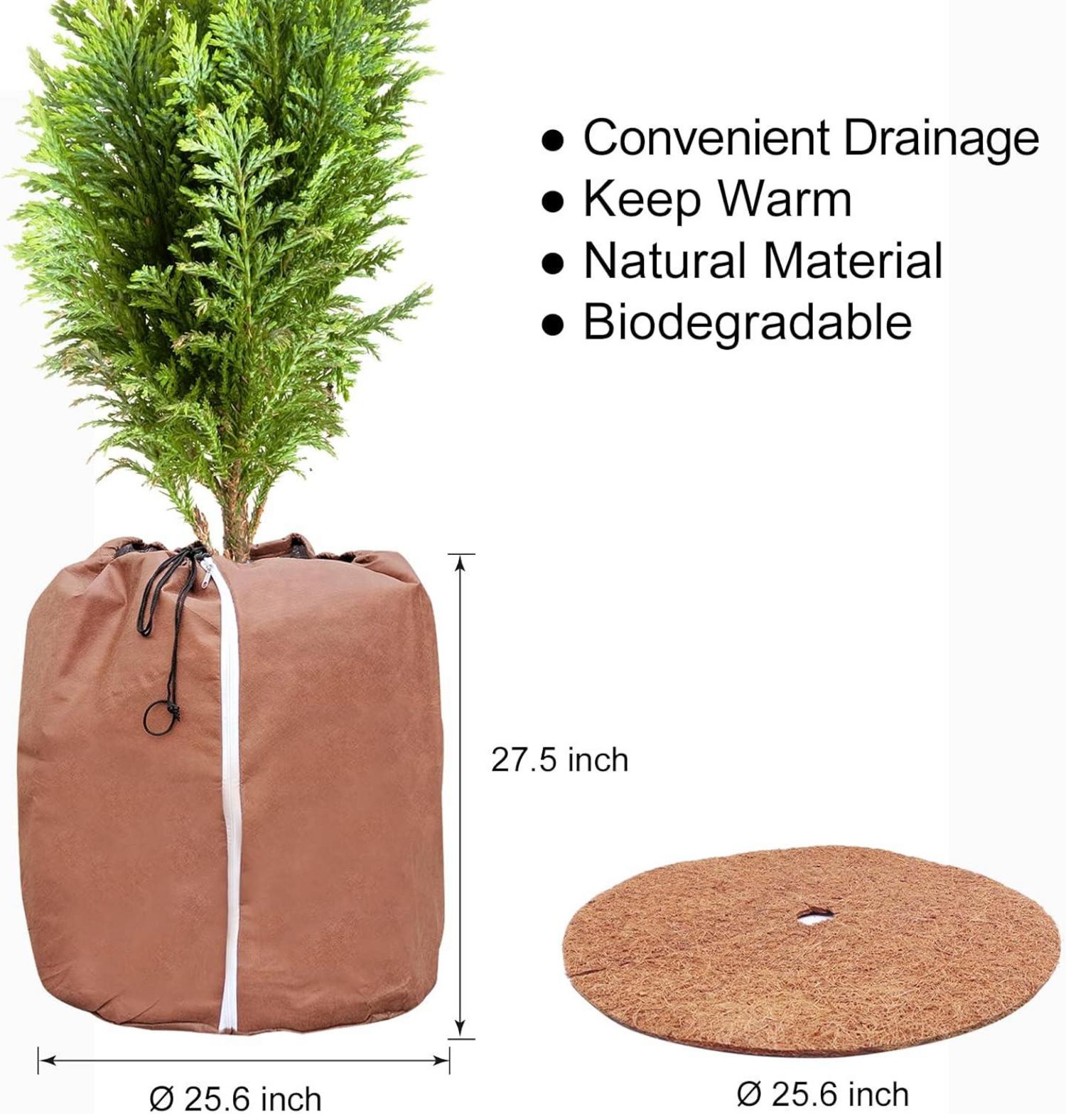 Winter-Topfschutz für Topfpflanzen 70 x 65 cm (2er