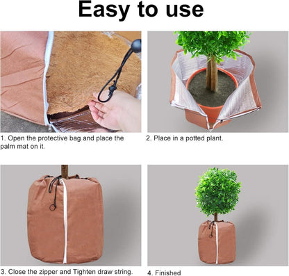 Winter Topfschutz XLL Thermohülle 70x65 cm 2er Pack Schutzhülle für Topfpflanzen