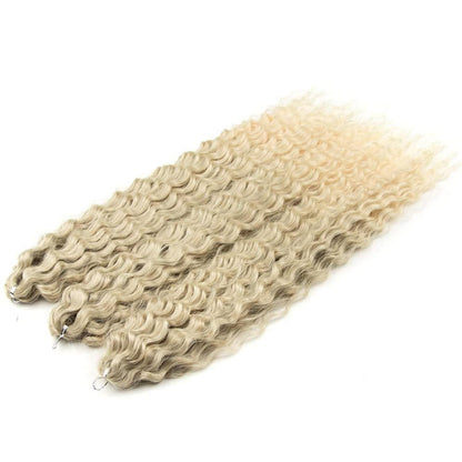 3x 22 Zoll Blond Häkelzöpfe Haar – Wasserwellen Locken