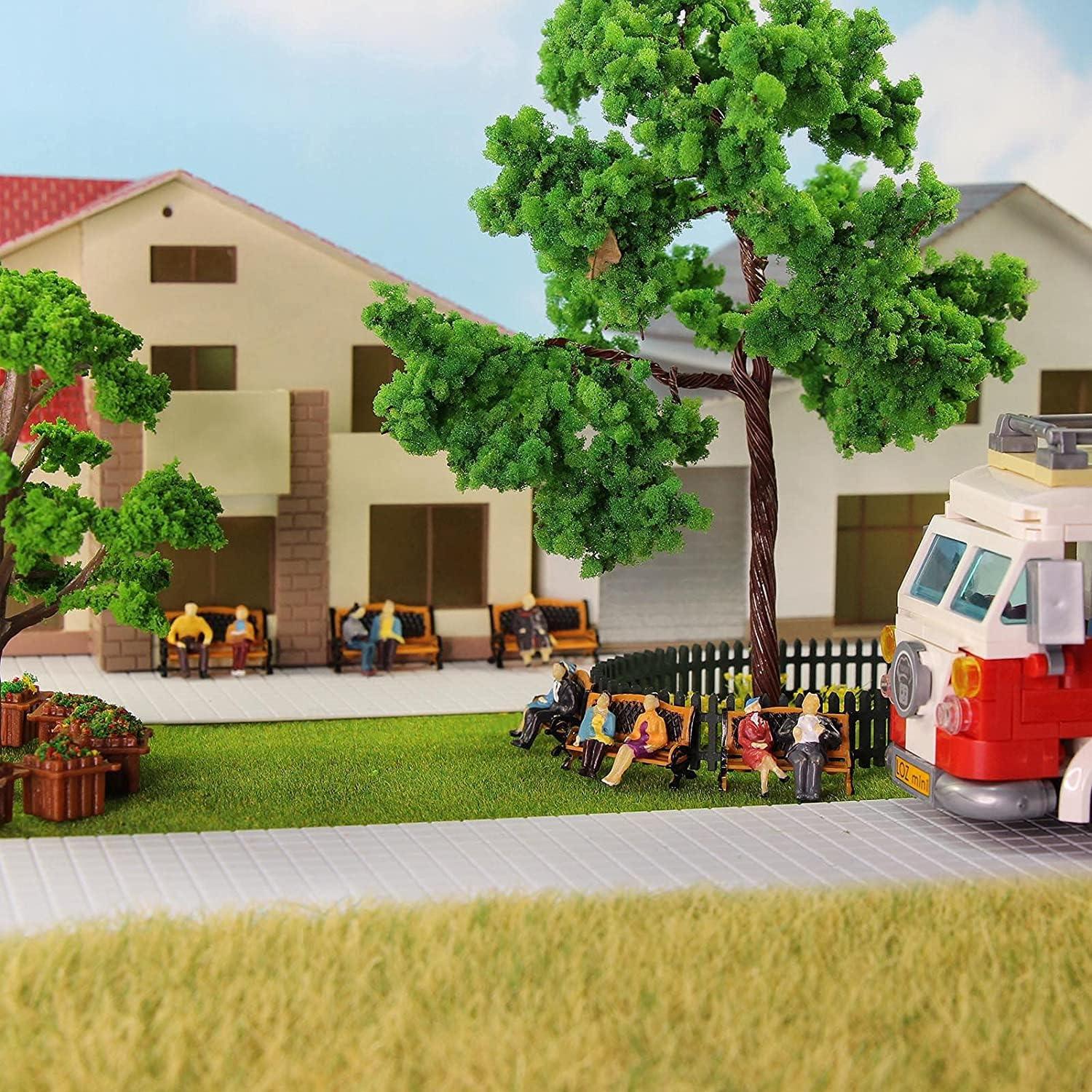 60 Mini Modelleisenbahn Figuren Sitzend Stehend Bemalt 1:87 Spur H0