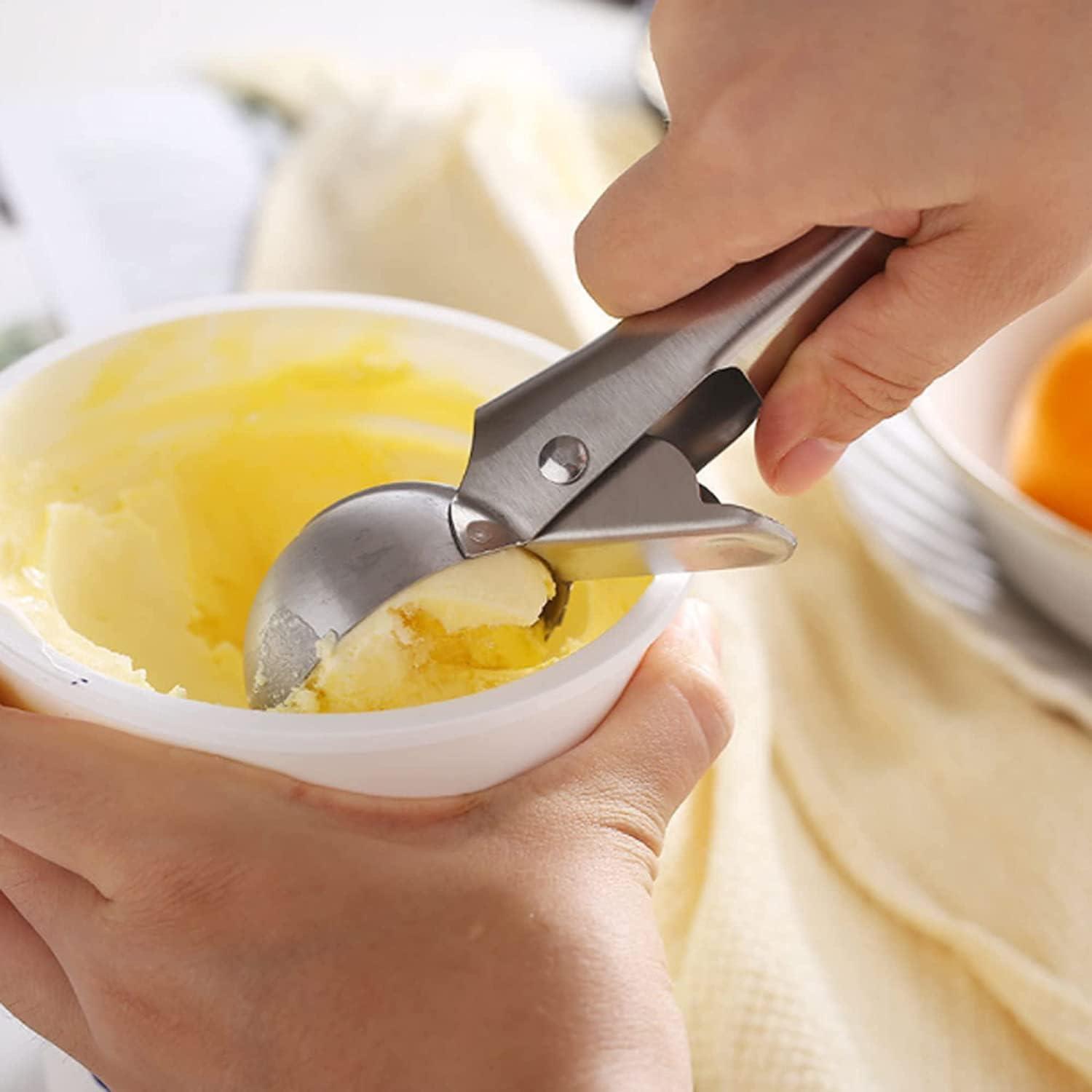 Eisportionierer Profi Edelstahl Eislöffel für Eiscreme Melone Fleischbällchen