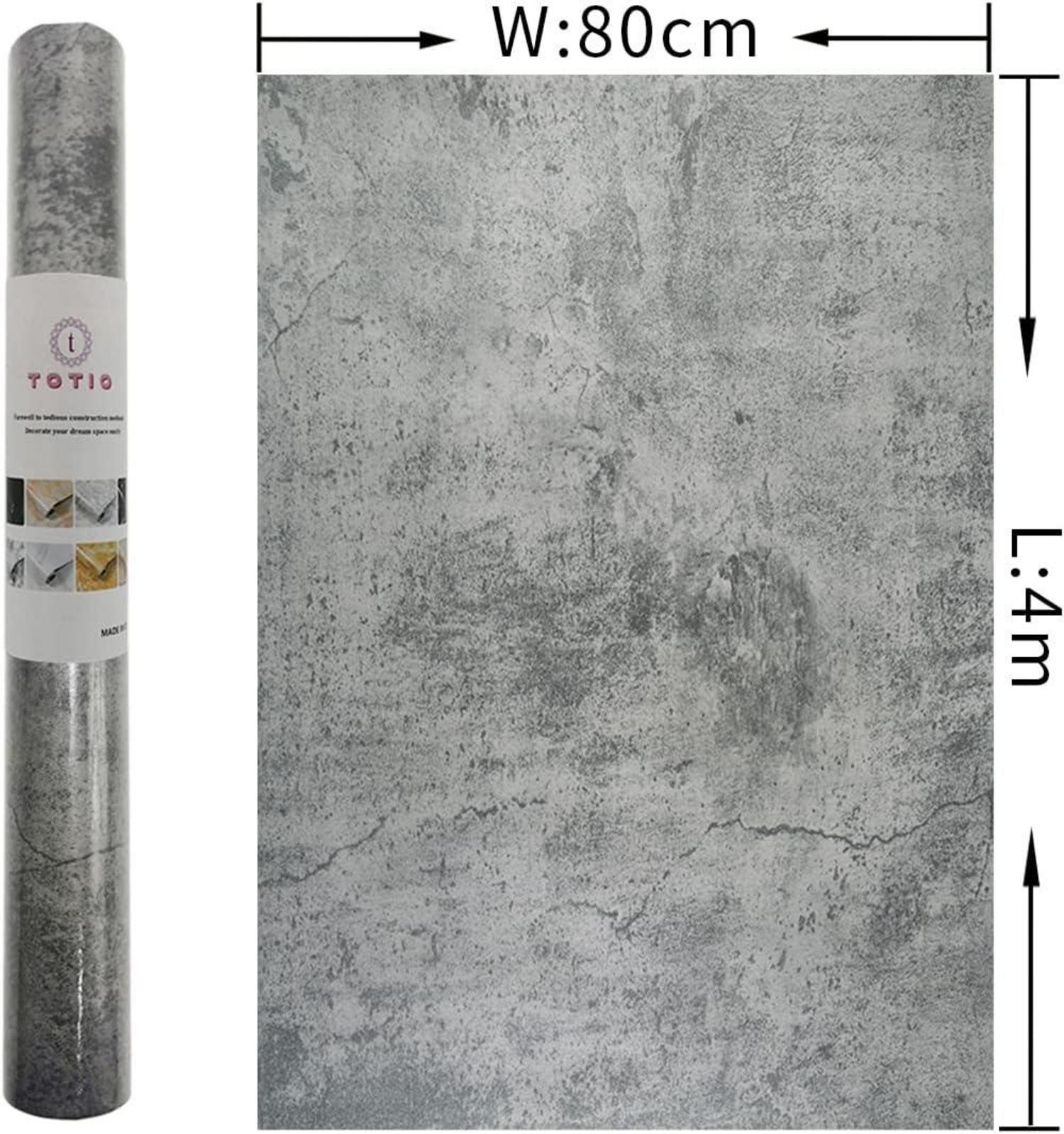 Dunkelgrau Selbstklebende Tapete 3D Beton Textur 80CMx4M Vinyl-Wasserfeste