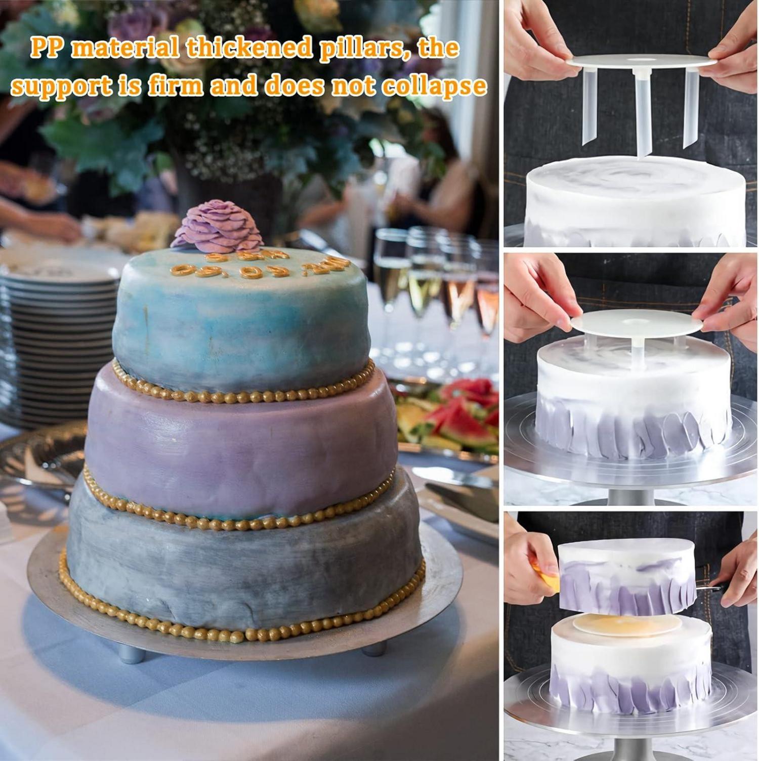 Tortenständer Aluminiumlegierung drehbarer Kuchenteller 12 Zoll Backen Zuckerguss Set