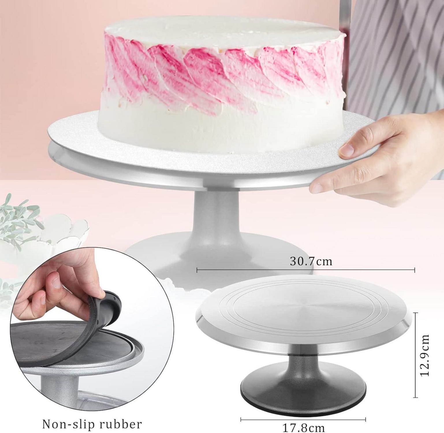 Tortenständer Aluminiumlegierung drehbar Kuchen Drehteller Dekoration Set
