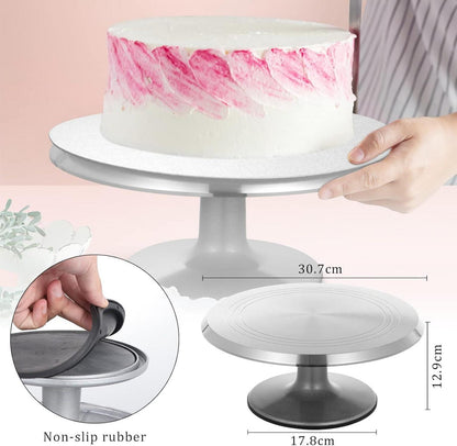 Tortenständer Aluminiumlegierung drehbar Kuchen Drehteller Dekoration Set