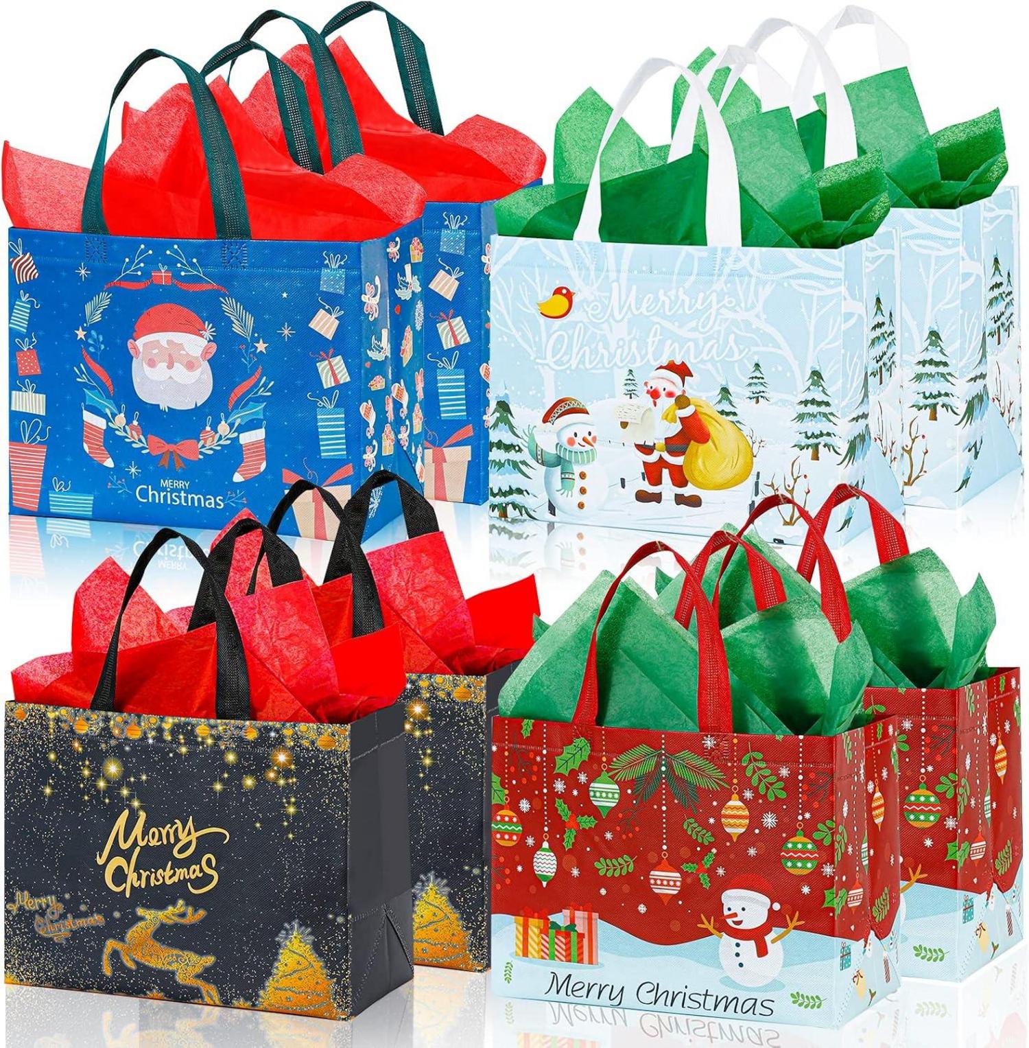 Weihnachtstüten Wiederverwendbar Seidenpapier Groß (8