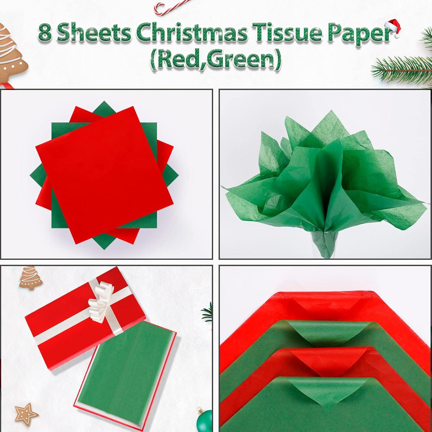 Weihnachtstüten Wiederverwendbar Seidenpapier Groß (8