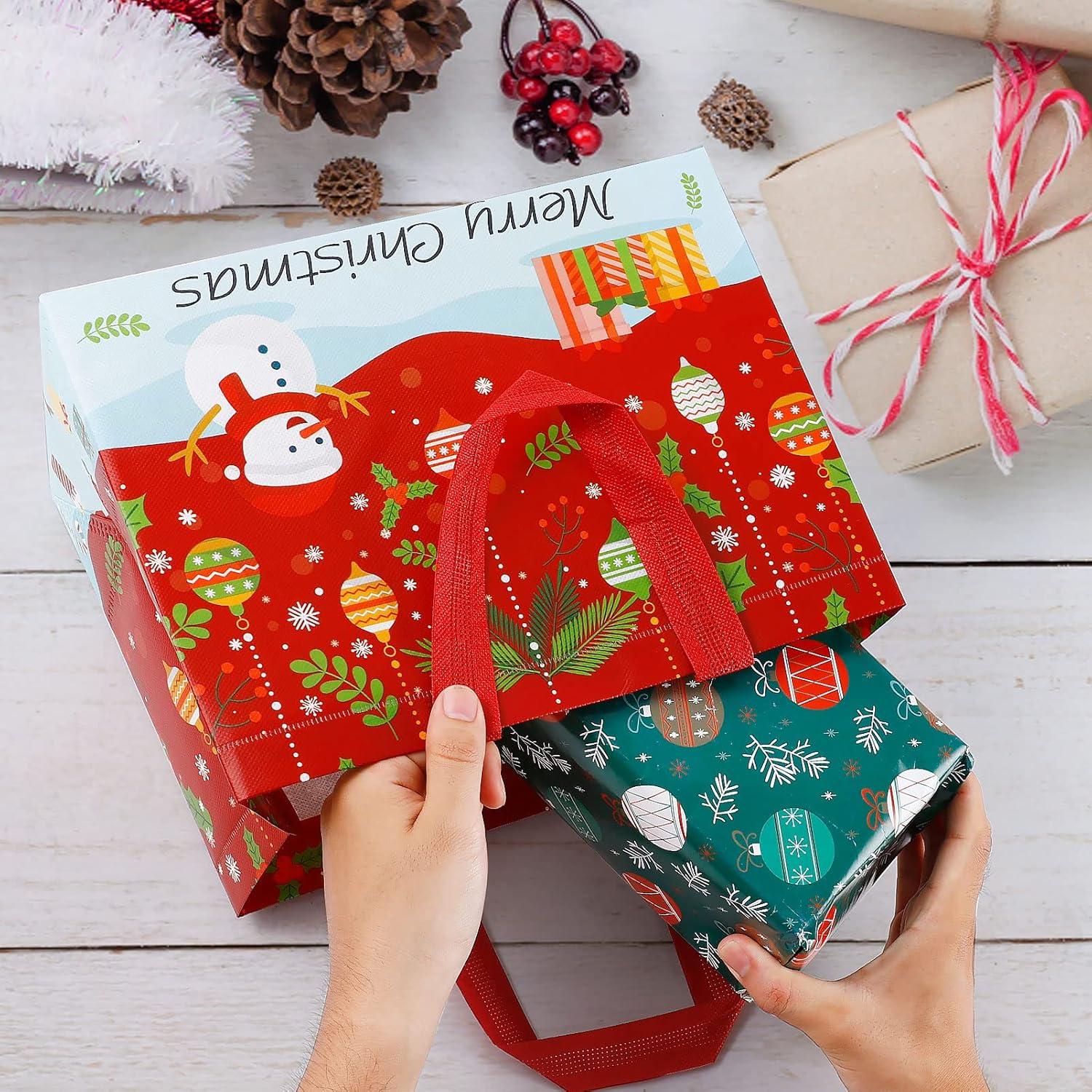 Weihnachtstüten Groß Wiederverwendbar Geschenktaschen (8er