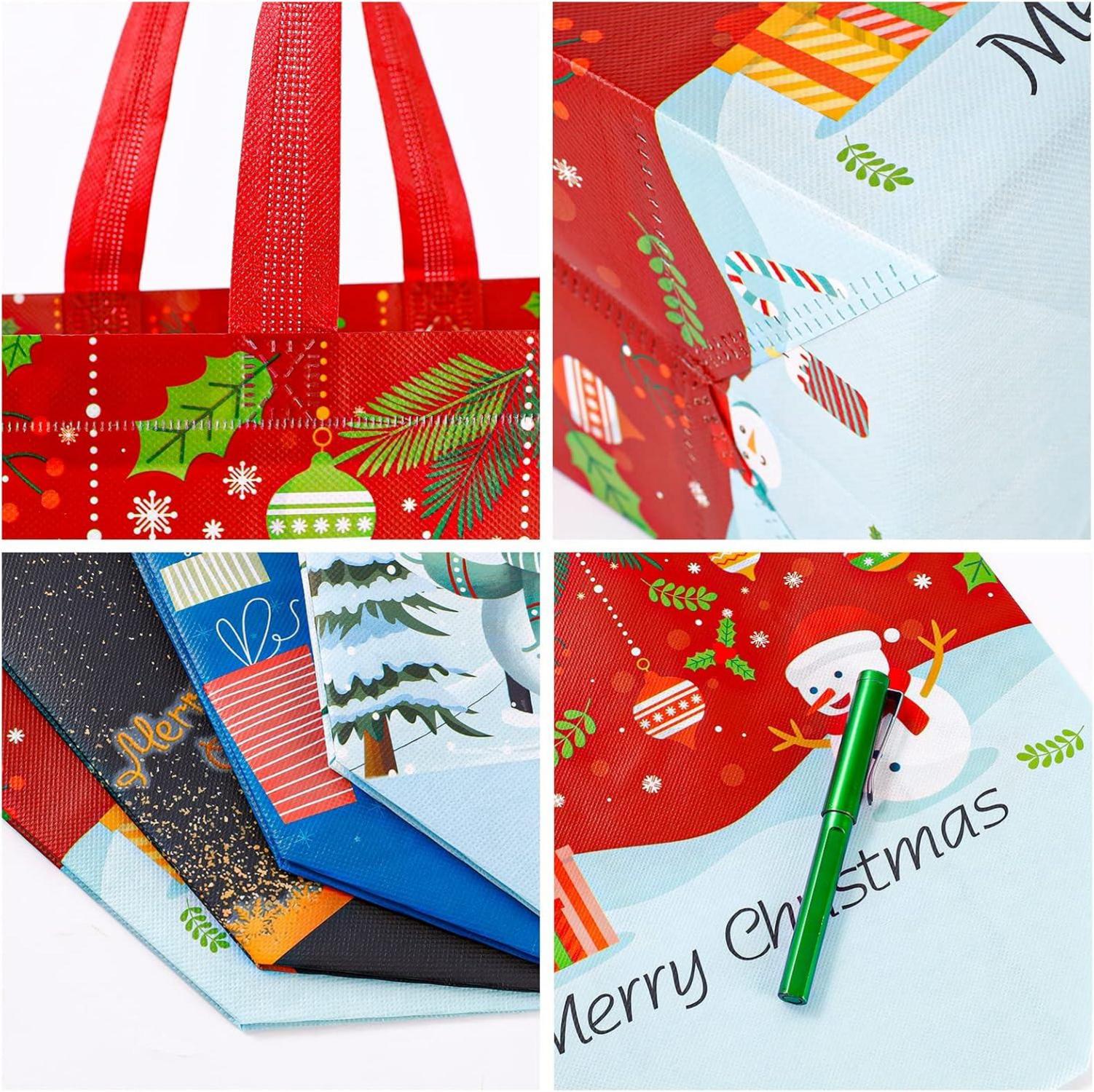 Weihnachts-Geschenktüten Groß Wiederverwendbar Seidenpapier (8er