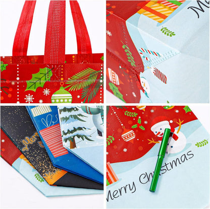 Weihnachts-Geschenktüten Groß Wiederverwendbar Seidenpapier (8er