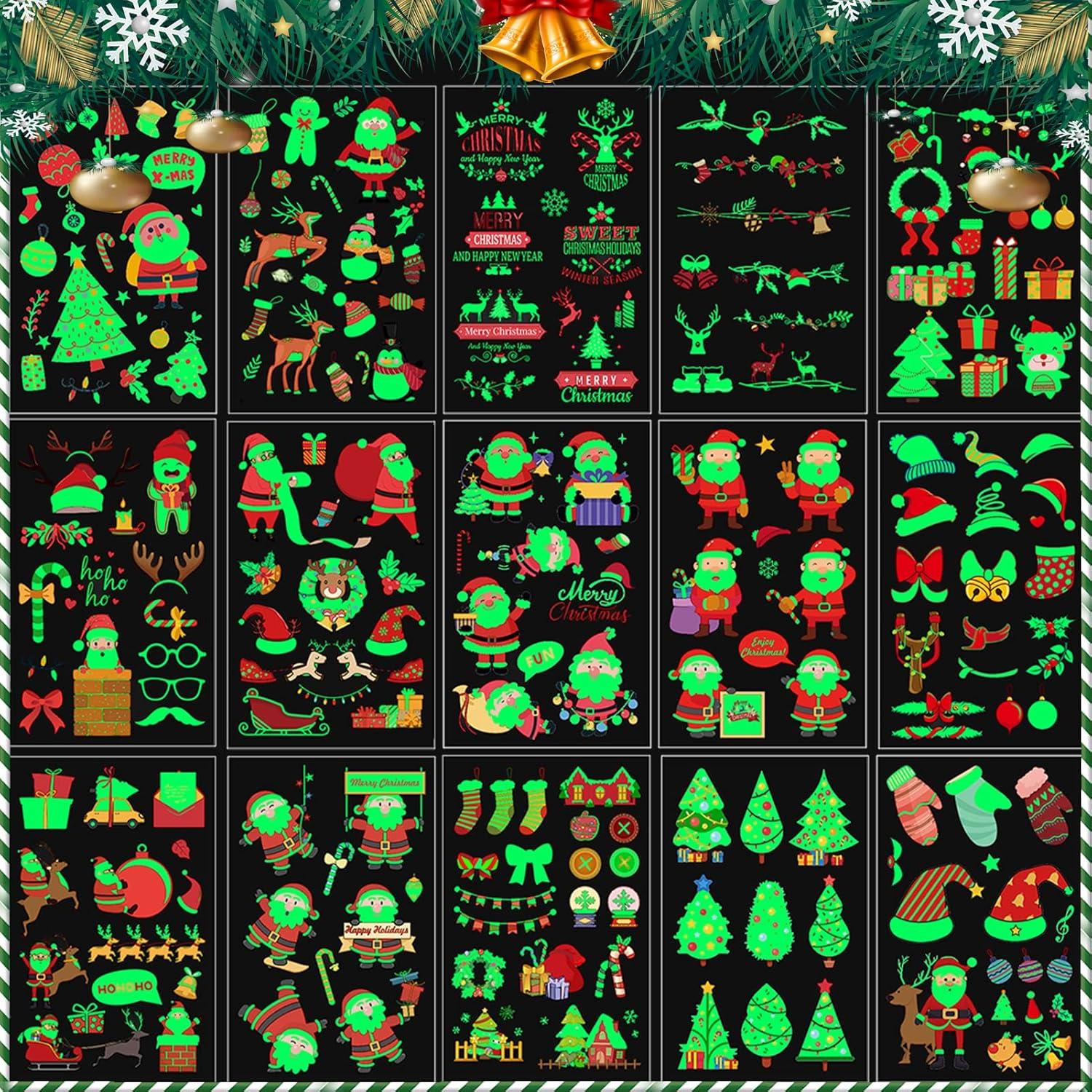 Weihnachts-Tattoos für Kinder Glitzer-Adventskalenderfüller