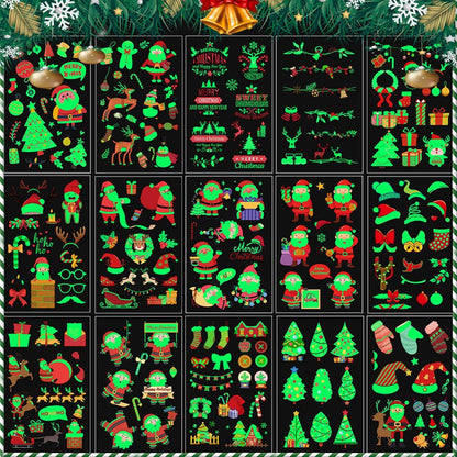 Weihnachts-Tattoos für Kinder Glitzer-Adventskalenderfüller