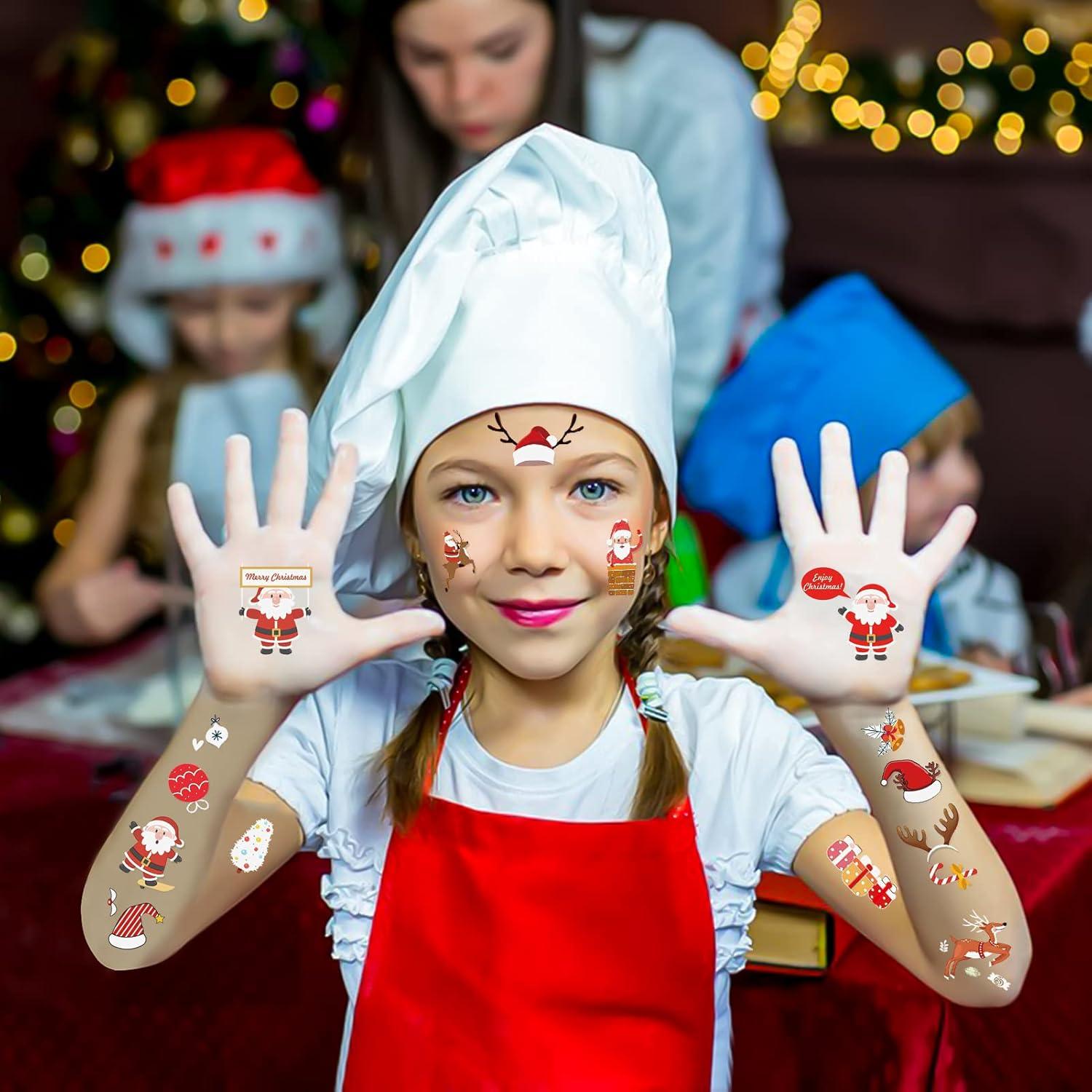 Weihnachts Glitzer Tattoos Kinder Fake 16 Blatt Schachtelfüller