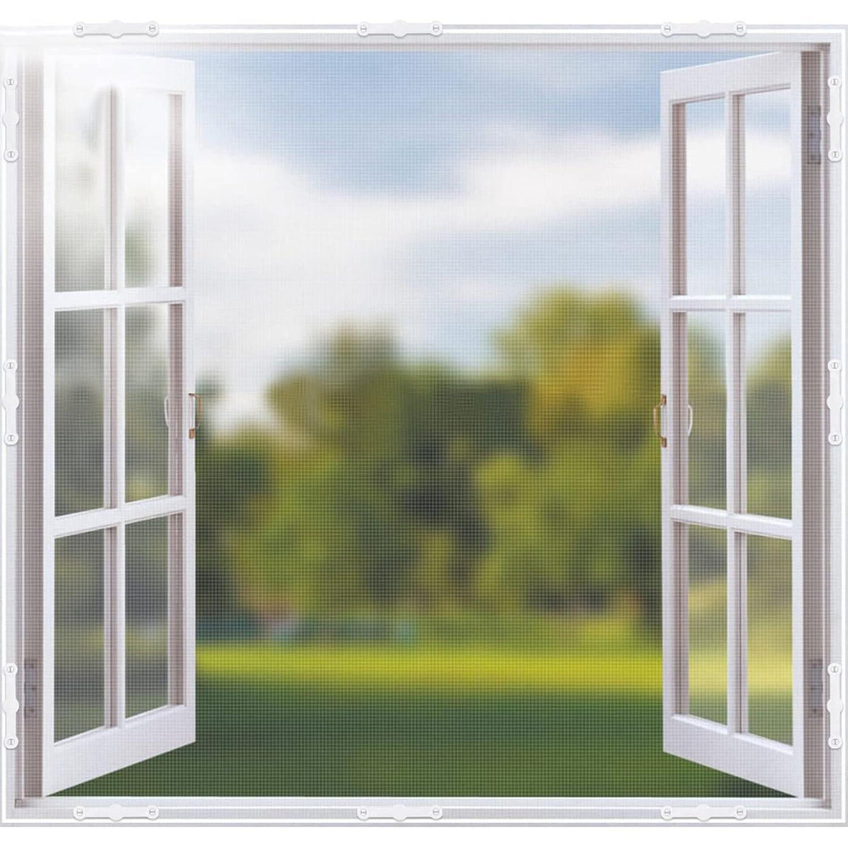 12x Fenster Fliegengitter Clips Ohne Bohren, Selbstklebend