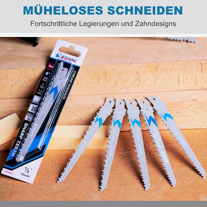 EZARC Säbelsägeblätter Set für Holz schnelle Schnitte 150mm 6TPI