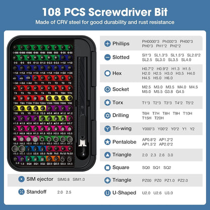 Niclous 132-teiliges Schraubendreher-Set Präzisionswerkzeug Kit
