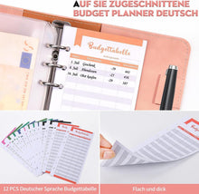 Budget Planner A6 PU Leder Geld Binder Organizer