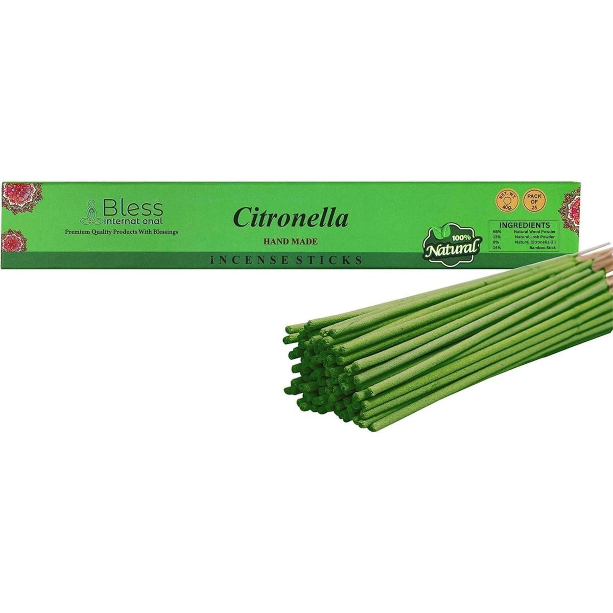 Bio-Räucherstäbchen Citronella 25 Stück | Naturduft & Entspannung