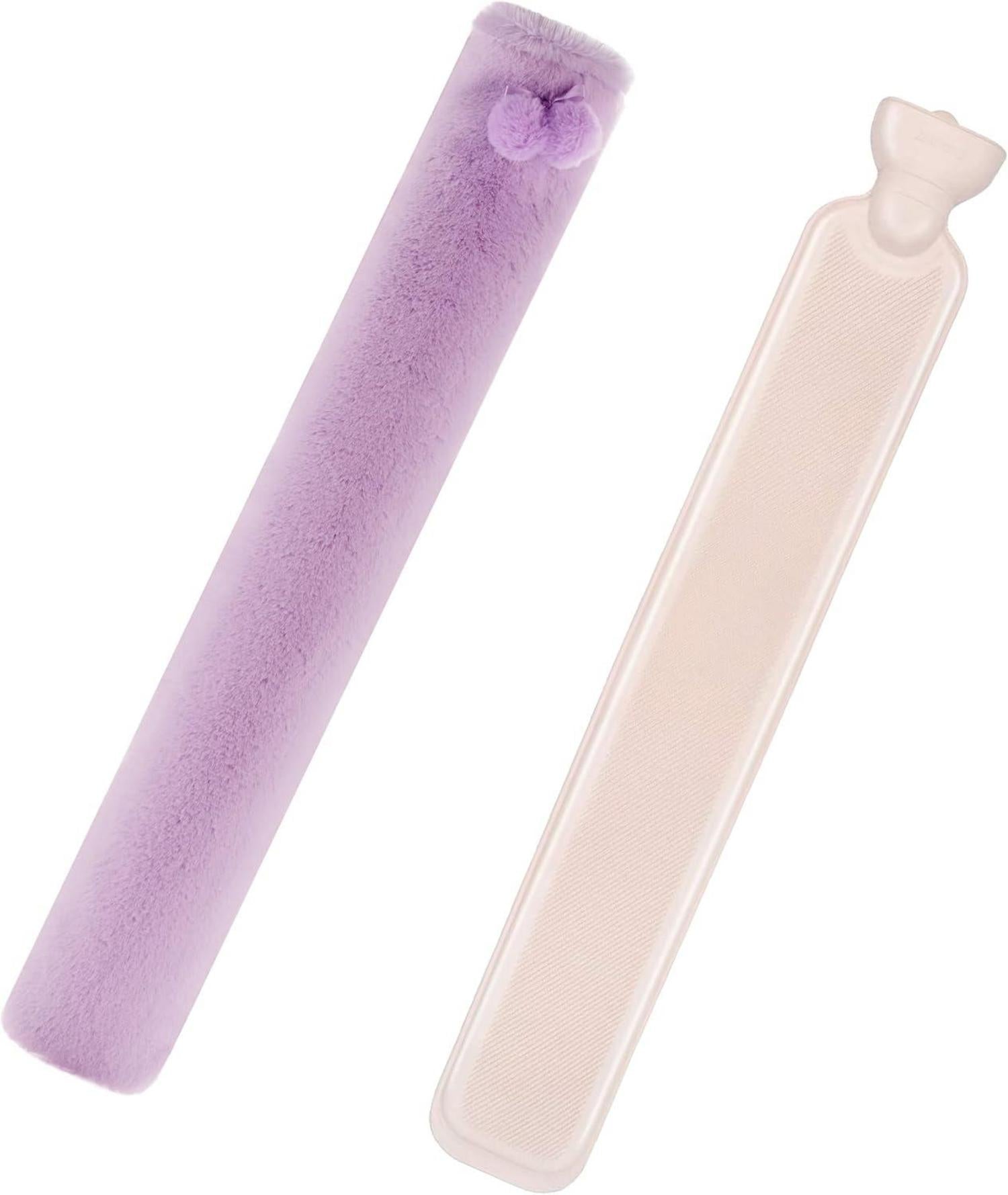 Wärmflasche mit pelzigem Bezug 2 l lila Violett - BS1970:2012 geprüft