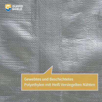 Abdeckplane 2x2 m Wasserdicht Grau/Schwarz 160g/m² Schimmelresistent