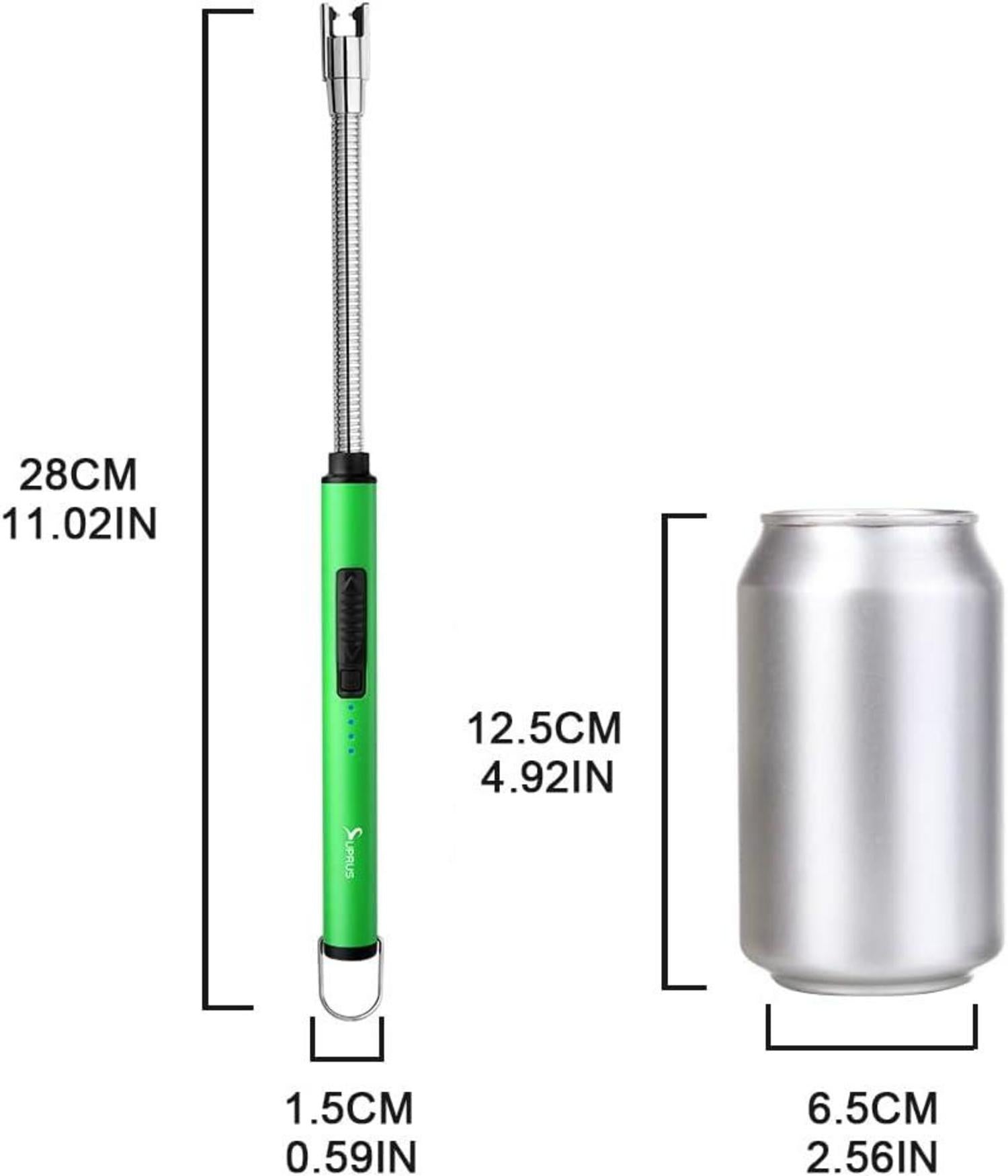 Kerzenanzünder Elektrisch USB-Lichtbogen Feuerzeug flexibler Hals - Grün